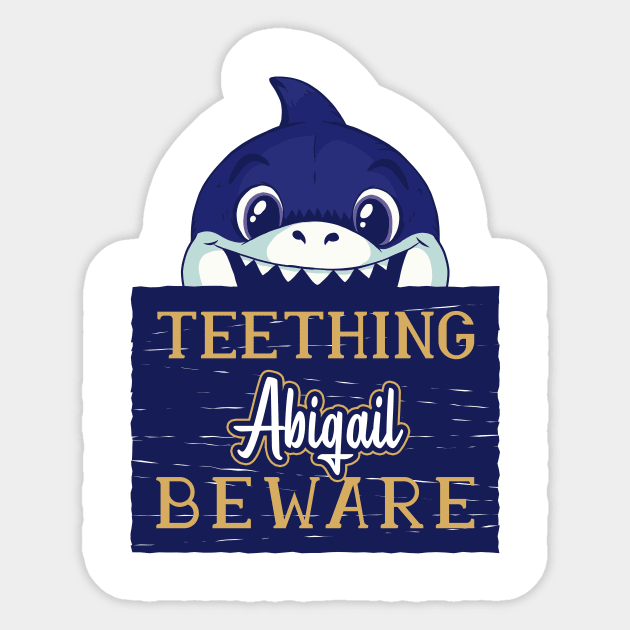 Abigail - Funny Kids Shark - Personalized Gift Idea - Bambini Sticker by Bambini